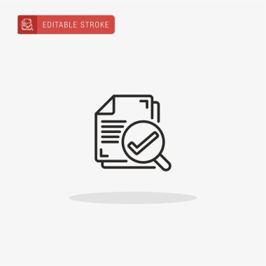 Belge simgesi vektörü. Sunum için belge simgesi.