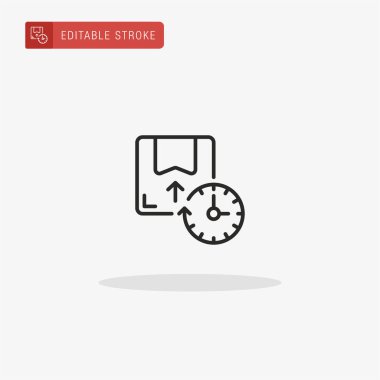 Kutu simgesi vektörü. Sunum için kutu simgesi.