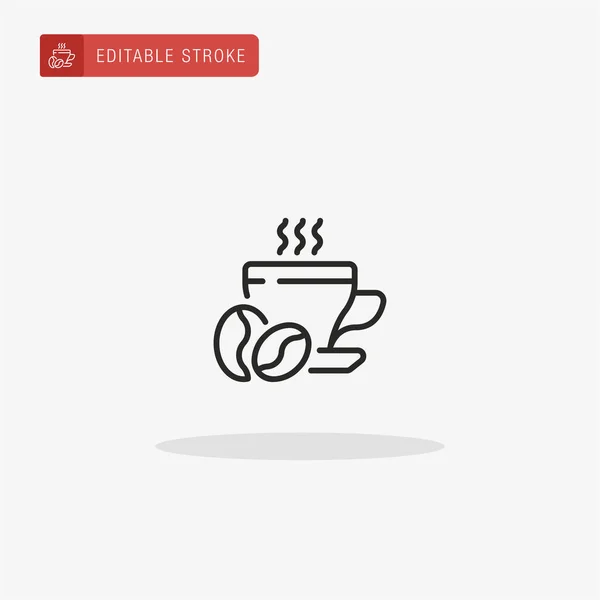 Kaffee Symbol Vektor Kaffee Ikone Zur Präsentation — Stockvektor