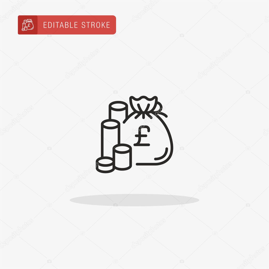 Money Bag icon vector. Money Bag icon for presentation.