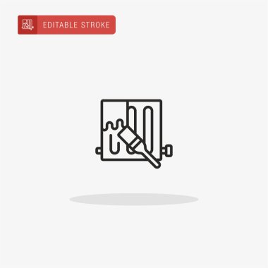 Simge vektörü boyanıyor. Sunum için resim simgesi.