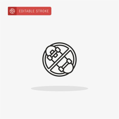 İzin verilmeyen simge vektörü. Sunum için izin verilmeyen simge.