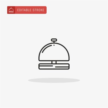 Çan simgesi vektörü. Sunum için çan simgesi.