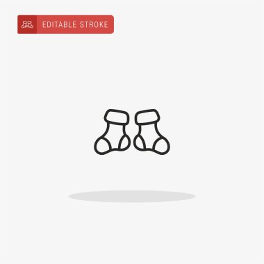 Çorap ikon vektörü. Sunum için çorap simgesi.