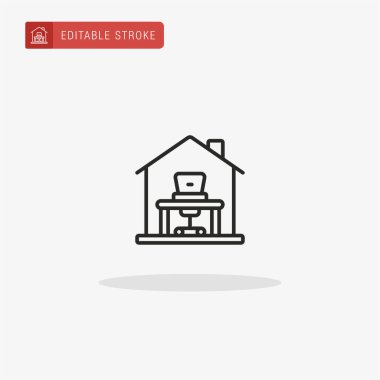 Ev ödevi ikon vektörü. Sunum için ev ödevi simgesi.