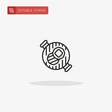 Burger ikon vektörü. Sunum için burger simgesi.