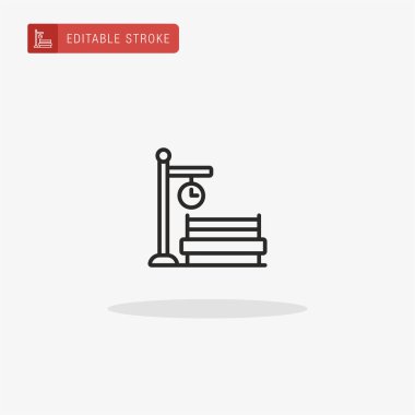 İstasyon simgesi vektörü. Sunum için istasyon simgesi.