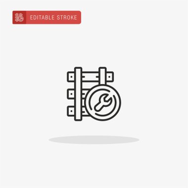 Simge vektörünü izler. Sunum için parça simgesi.