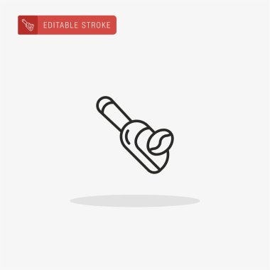 Kaşık ikon vektörü. Sunum için kepçe simgesi.