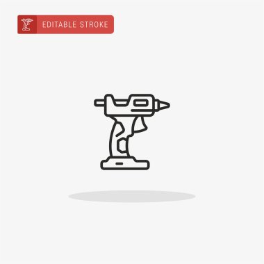 Sıcak Tutkal Silahı ikon vektörü. Sunum için Sıcak Tutkal Silahı simgesi.