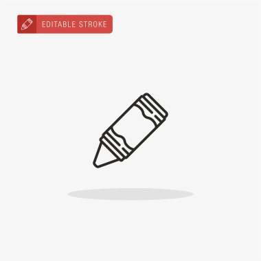 Pastel boya ikonu vektörü. Sunum için pastel boya simgesi.