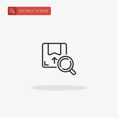 Kutu simgesi vektörü. Sunum için kutu simgesi.