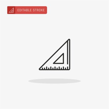 Üçgen ikon vektörü. Sunum için üçgen simgesi.