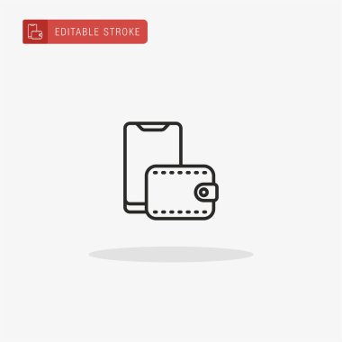 Mobil simge vektörü. Sunum için mobil simge.