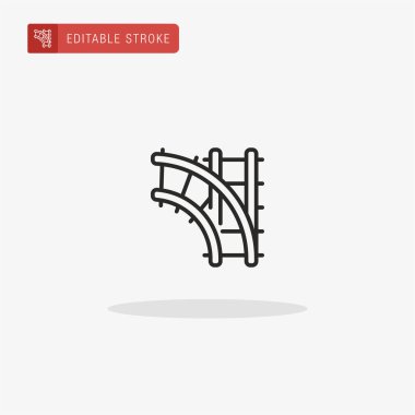 Simge vektörünü izler. Sunum için parça simgesi.