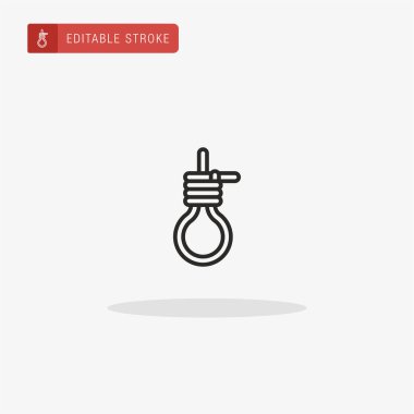 İlmik simgesi vektörü. Sunum için ilmek simgesi.