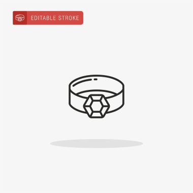 Halka simgesi vektörü. Sunum için halka simgesi.