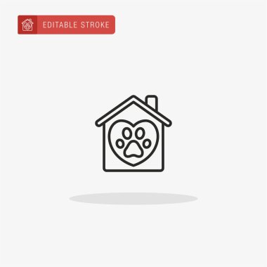 Ev ikonu vektörü. Sunum için ev simgesi.