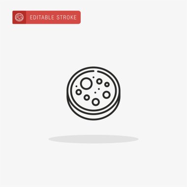 Petri Çanağı simge vektörü. Sunum için Petri Tabağı simgesi.