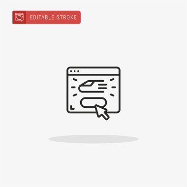 Web sitesi simge vektörü. Sunum için web sitesi simgesi.