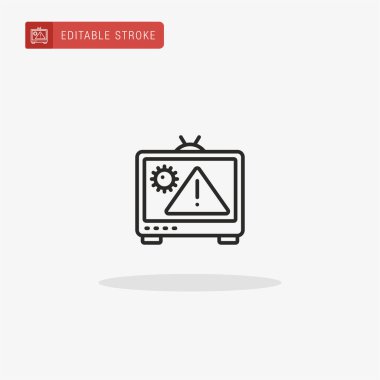 Virüs Uyarı simgesi vektörü. Sunum için Virüs Uyarı simgesi.