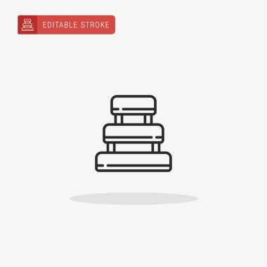 Katlanmış Kek simgesi vektörü. Sunum için Katlanmış Kek simgesi.