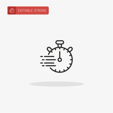 Kronometre simge vektörü. Sunum için kronometre simgesi.