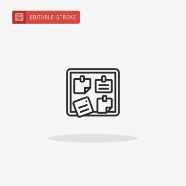 Uyarı panosu simgesi vektörü. Sunum için uyarı panosu simgesi.