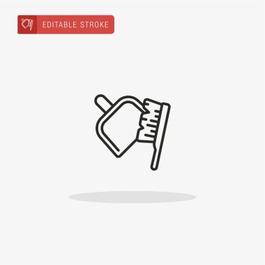 Fırça simgesi vektörü. Sunum için fırça simgesi.