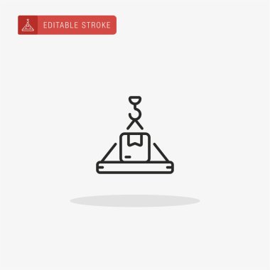 Kutu simgesi vektörü. Sunum için kutu simgesi.