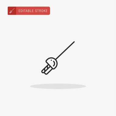 Kılıç simgesi vektörü. Sunum için kılıç simgesi.