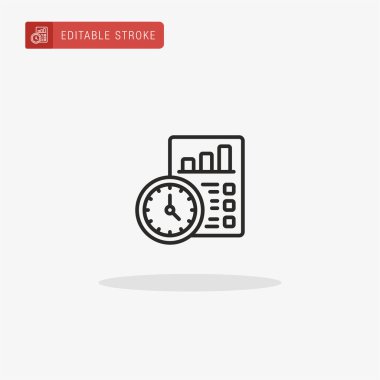 Analitik simge vektörü. Sunum için analiz simgesi.