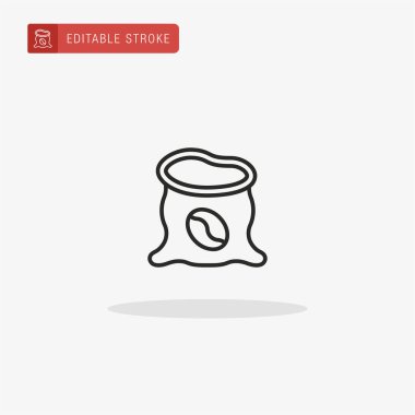 Çuval ikon vektörü. Sunum için Çuval simgesi.