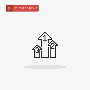 Reyting ikonu vektörü. Sunum için reyting simgesi.