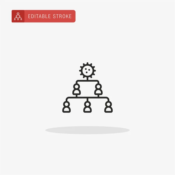 Virustransmissie Icoon Vector Virus Transmissie Pictogram Voor Presentatie — Stockvector