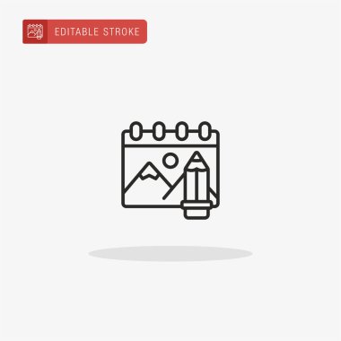 Peyzaj simgesi vektörü. Sunum için peyzaj simgesi.