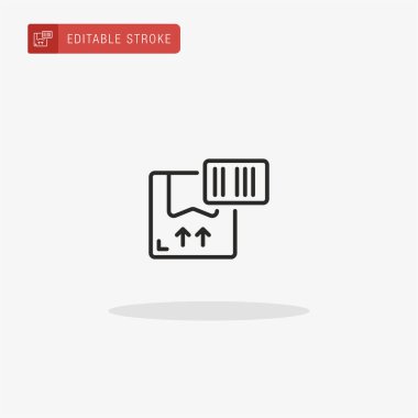 Kutu simgesi vektörü. Sunum için kutu simgesi.