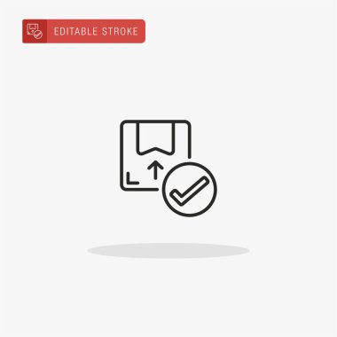 Kutu simgesi vektörü. Sunum için kutu simgesi.