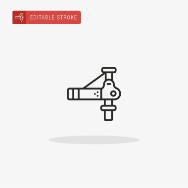 Bariyer ikon vektörü. Sunum için bariyer simgesi.