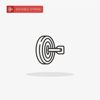 Hedef ikon vektörü. Sunum için hedef simge.