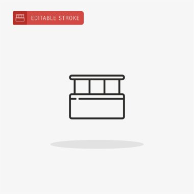 Demiryolu ikon vektörü. Sunum için Demiryolu simgesi.