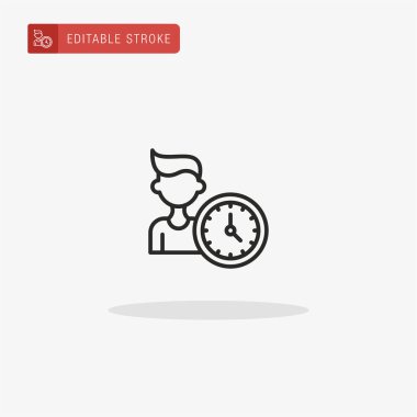 Saat simgesi vektörü. Sunum için saat simgesi.