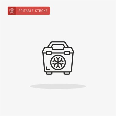 Kutu simgesi vektörü. Sunum için kutu simgesi.