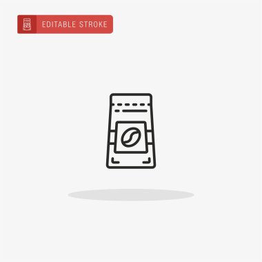 Fasulye ikonu vektörü. Sunum için fasulye simgesi.