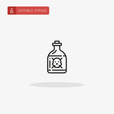 Zehirli ikon vektörü. Sunum için zehir simgesi.