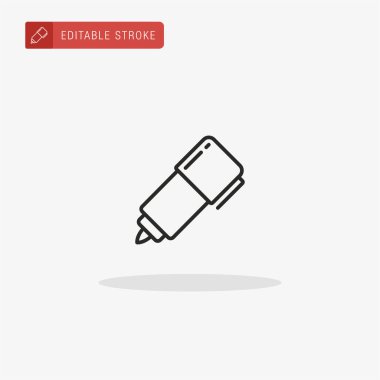 Kalem simgesi vektörü. Sunum için kalem simgesi.