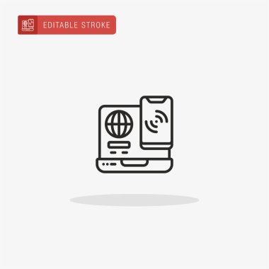 Dizüstü bilgisayar simgesi vektörü. Sunum için dizüstü simgesi.