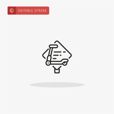 İmza simgesi vektörü. Sunum için imza simgesi.