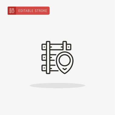 Konum simgesi vektörü. Sunum için konum simgesi.