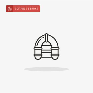 Tekne ikon vektörü. Sunum için sandal simgesi.